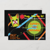Laser Label Birthday Party Invitation Kaart (Voorkant / Achterkant)