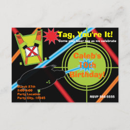 Laser Label Birthday Party Invitation Kaart