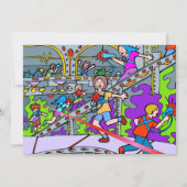 Laser Label Birthday Party Invitation Kaart (Voorkant)