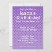 Laser Label Birthday Party Invitation Kaart (Achterkant)