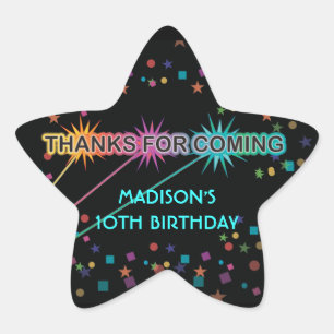 Laser Label Blast Star Dank u Favor Sticker