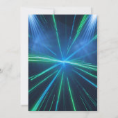 Laser Label Blauw Groen Neon Glow Boys Verjaardags Kaart (Achterkant)