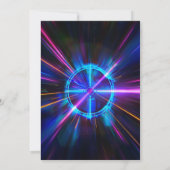 Laser Label Blue Boy Verjaardagsfeestje Kaart (Achterkant)