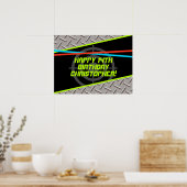 Laser Label Boy Birthday Party Persoonlijke achter Poster (Keuken)