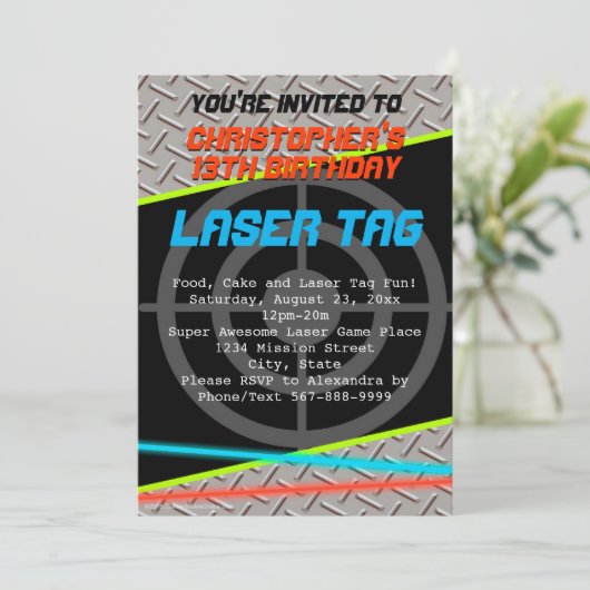 Laser Label boys Birthday Kaart (Staand voorkant)