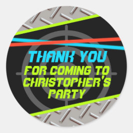 Laser Label boys Birthday Party Favor Name Bedankt