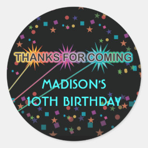 Laser Label Brieven Ronde Dank u voor Sticker