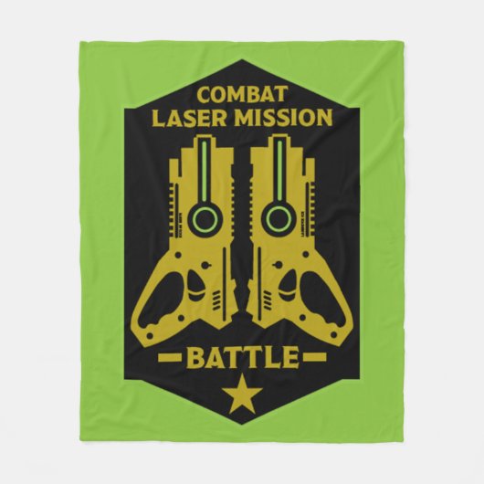 Laser Label Combat Mission Kinder Fleece Deken (Voorkant)