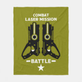 Laser Label Combat Mission Kinder Fleece Deken (Voorkant)