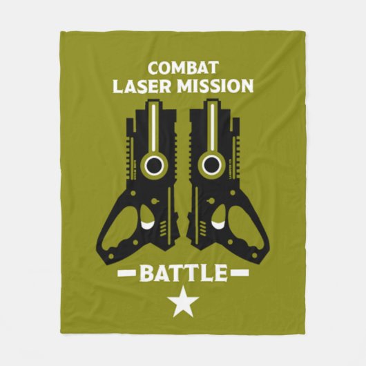 Laser Label Combat Mission Kinder Fleece Deken (Voorkant)