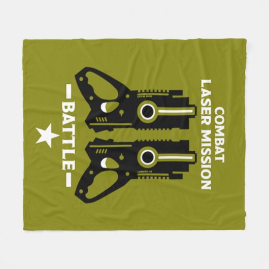 Laser Label Combat Mission Kinder Fleece Deken (Voorkant (Horizontaal))