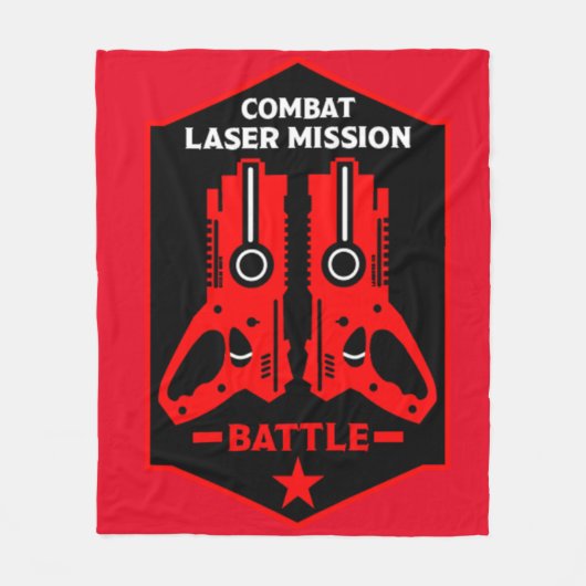 Laser Label Combat Mission Kinder Fleece Deken (Voorkant)