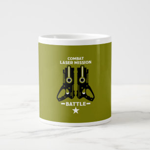 Laser Label Combat Mission Kinder Grote Koffiekop
