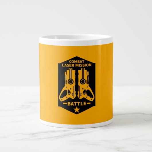 Laser Label Combat Mission Kinder Grote Koffiekop (Voorkant)