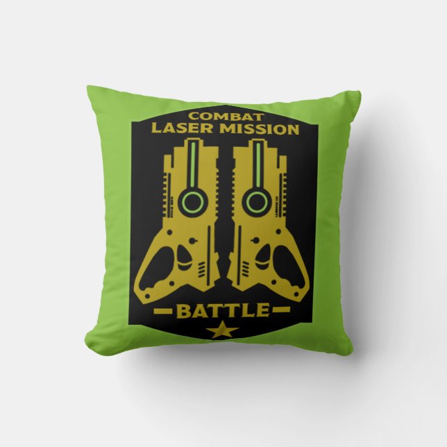 Laser Label Combat Mission Kinder Kussen (Voorkant)