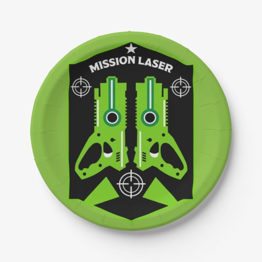 Laser Label Combat Mission Kinder Papieren Bordje (Voorkant)