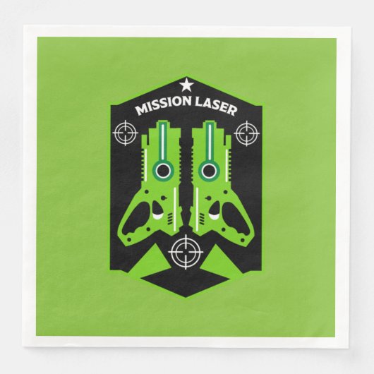 Laser Label Combat Mission Kinder Servet (Voorkant)
