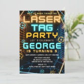 Laser Label Game Verjaardagsfeest Kaart (Staand voorkant)