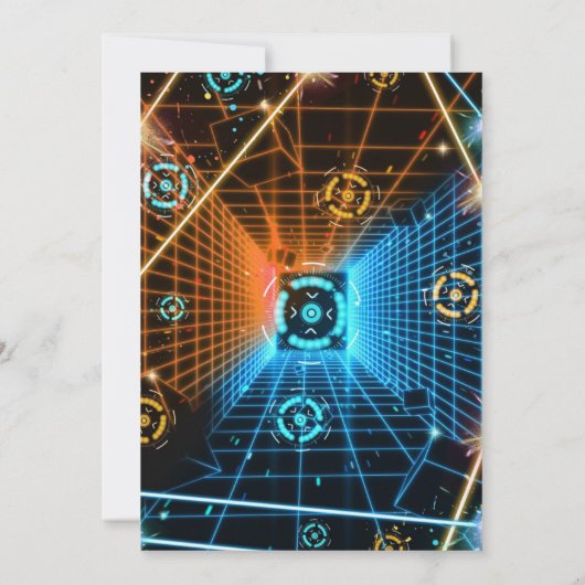 Laser Label Game Verjaardagsfeest Kaart (Achterkant)