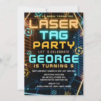 Laser Label Game Verjaardagsfeest Kaart