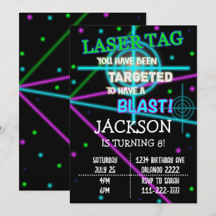 Laser Label gerichte verjaardagsuitnodiging Kaart