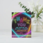 Laser Label Hartelijk dank | Meislaserpartij bij h Bedankkaart (Staand voorkant)