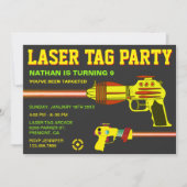 Laser Label Kids Verjaardagsfeestuitnodiging Kaart (Voorkant)