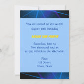 Laser Label, kleurrijk, uitnodiging voor 'Birthday (Achterkant)