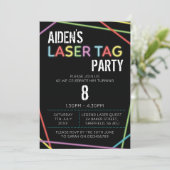 Laser Label met uitnodiging voor verjaardagsfeestd (Staand voorkant)