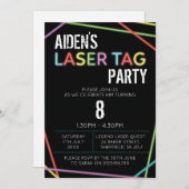 Laser Label met uitnodiging voor verjaardagsfeestd (Voorkant / Achterkant)