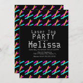 Laser Label Neon gloeit in het donkerlicht Kaart (Voorkant / Achterkant)