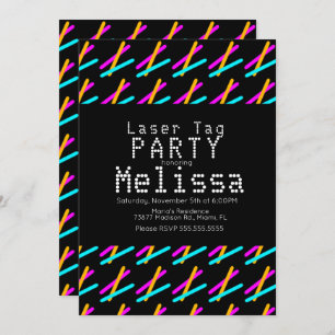 Laser Label Neon gloeit in het donkerlicht Kaart