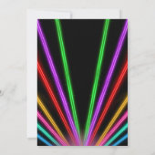 Laser Label Neon Light Verjaardagsfeest Kaart (Achterkant)