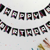 Laser Label Neon Light Verjaardagsfeest Vlaggetjes