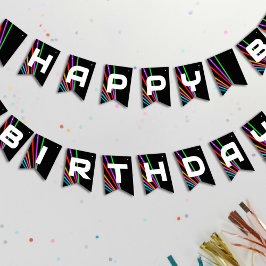 Laser Label Neon Light Verjaardagsfeest Vlaggetjes