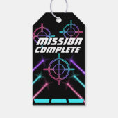 Laser Label Neon roze, Paarse, Blauwgroen balken F Cadeaulabel (Achterkant)