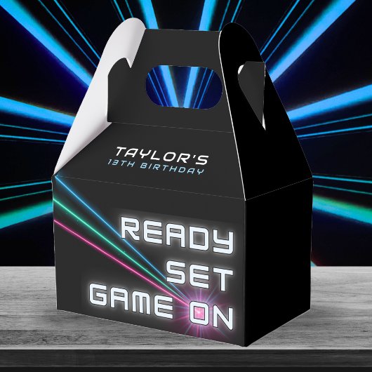 Laser Label Neon verjaardagsfeestje Bedankdoosjes