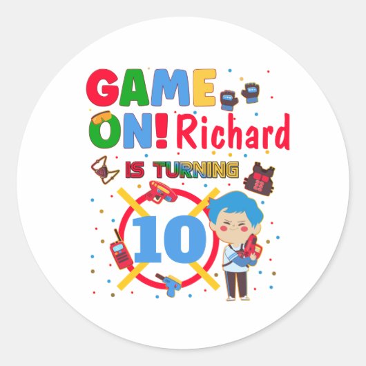 Laser Label op 'Birthday Boy Party' (Voorkant)