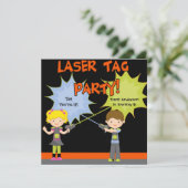 Laser Label Party Birthday-uitnodigingen Kaart (Staand voorkant)