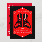 Laser Label Party nodigt Briefkaart uit (Voorkant / Achterkant)