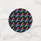 Laser Label Party Table Confetti Neon Birthday Dec (Kleine voorkant)