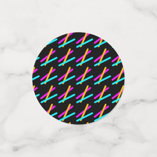 Laser Label Party Table Confetti Neon Birthday Dec (Kleine voorkant)