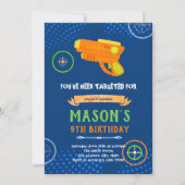 Laser label pistool verjaardaguitnodiging kaart (Voorkant)