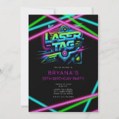 Laser Label Roze Groen Blauw Verjaardagsfeest Kaart (Voorkant)