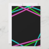 Laser Label Roze Groen Blauw Verjaardagsfeest Kaart (Achterkant)