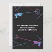 Laser Label Roze Paars Blue Birthday Party Kaart (Achterkant)