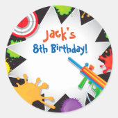 Laser Label verfbal verjaardagsgunst Stickers (Voorkant)