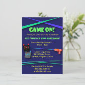 Laser Label Verjaardag of Team Building Party Kaart (Staand voorkant)