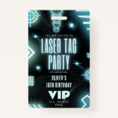 Laser label verjaardagsfeestuitnodiging VIP Badge (Voorkant)