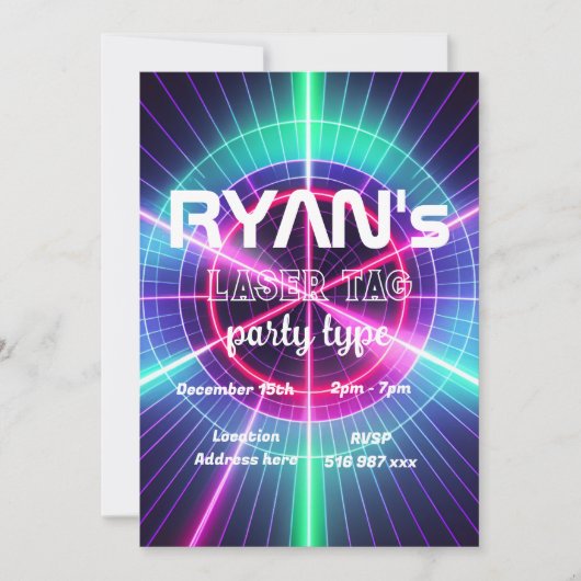 Laser label verjaardagsuitnodiging aanpassen kaart (Voorkant)